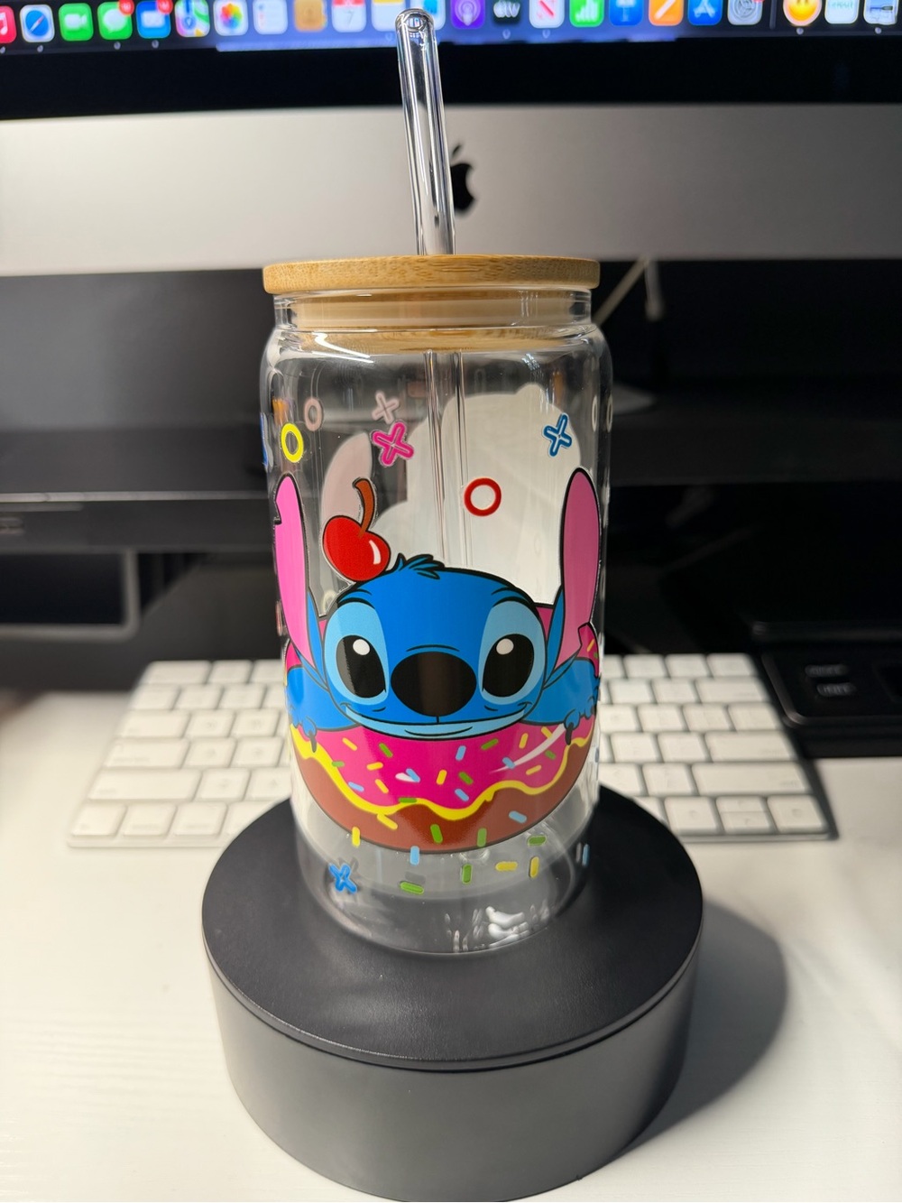 Disney Stitch Glass Tumbler